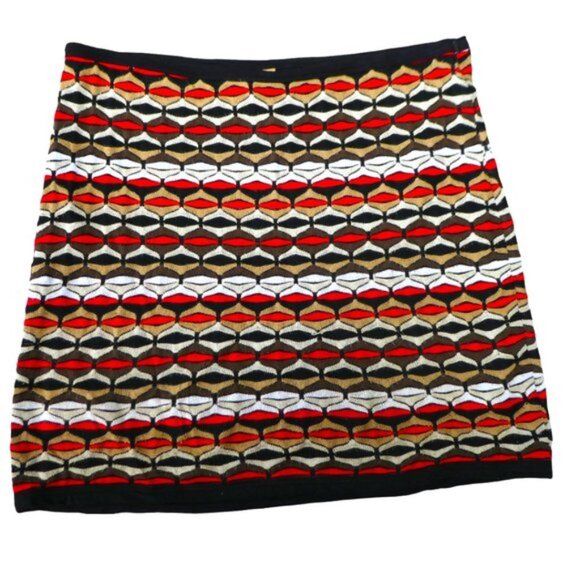 Bailey 44 Geometric Mini Skirt Lined Stretchy Knit USA M - Picture 1 of 8